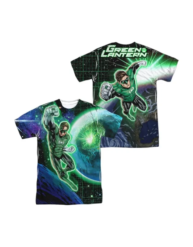 Dc Comics Gl In Space (front/back Print) Short Sleeve Poly Crew Tee / T-shirt - Stylish Everyday Wear