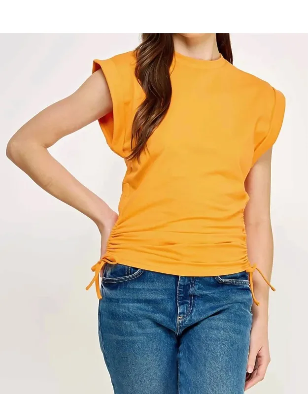 Drawstring Side Sleeveless Top