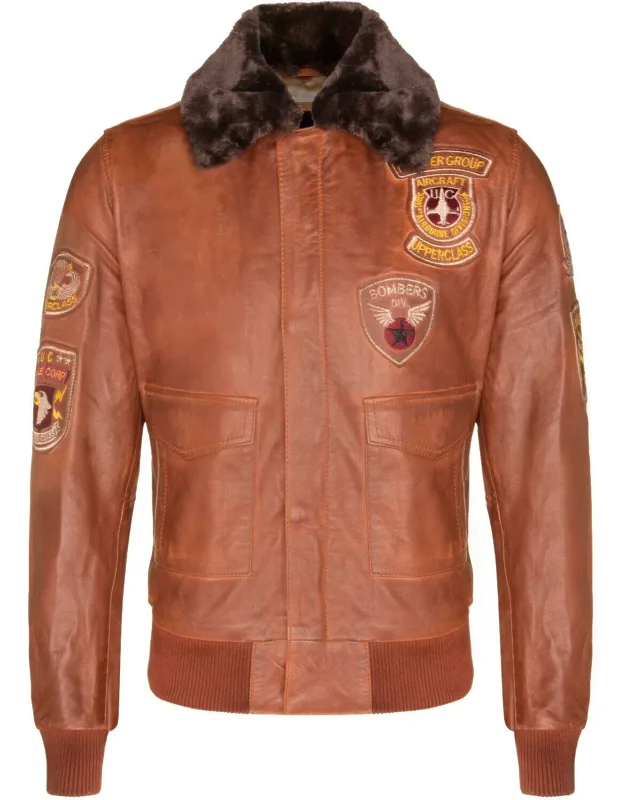 Leather Air Force Bomber Jacket - Belgrade