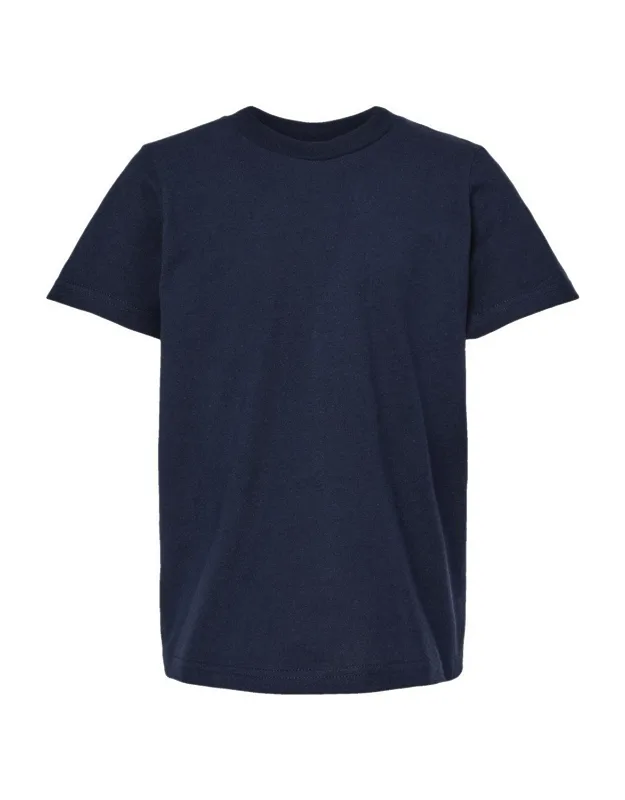 Tultex Youth Fine Jersey T-shirt - Pre-shrunk 100% Ringspun Cotton, Double-needle Stitching