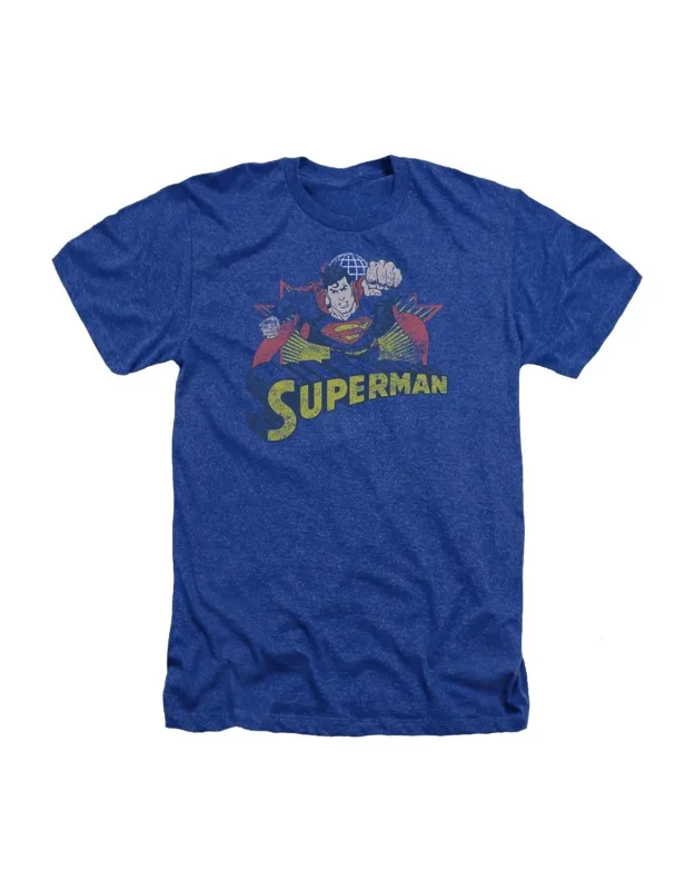 Justice League Of America Superman Rough Distress Tee