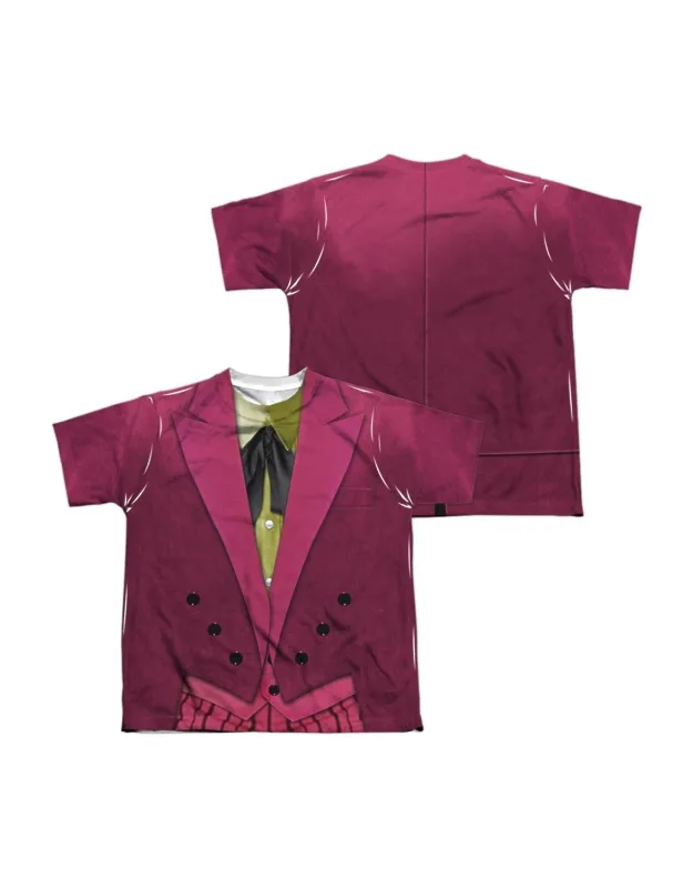 _batman Classic Tv Joker Uniform (front/back Print) Short Sleeve Poly Crew Tee / T-shirt Stylish Everyday Wear_