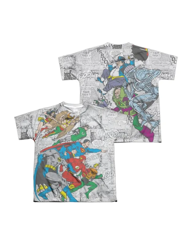 Dc Comics Face Off Short Sleeve Poly Crew Tee
