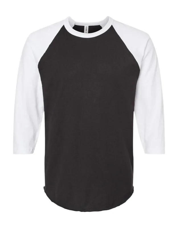 Fine Jersey Raglan T-shirt - Reactive-dyed For Longer Lasting Color, Pre-washed To Minimize Shrinkage