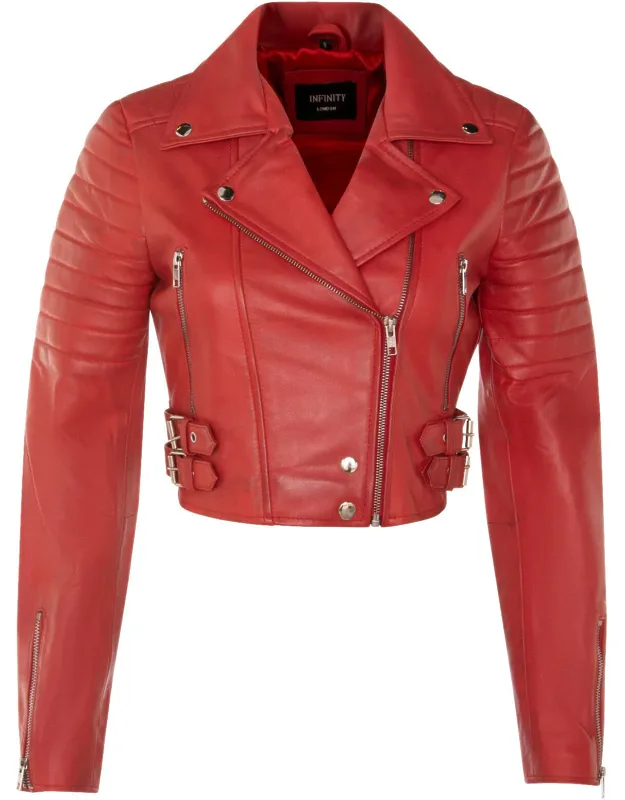Cropped Leather Jacket