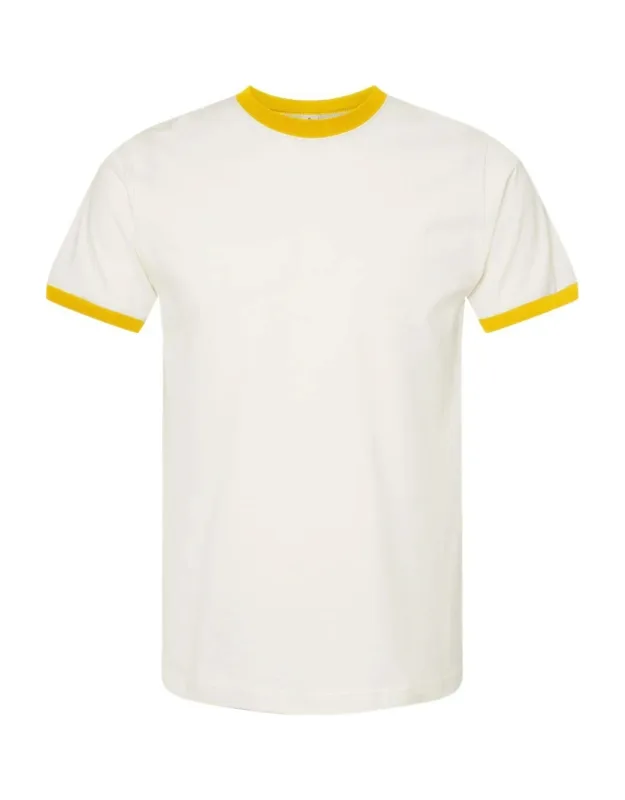 Fine Jersey Ringer T-shirt - Reactive-dyed For Longer Lasting Color, Pre-washed To Minimize Shrinkage