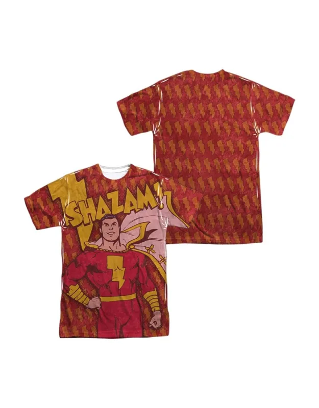 Dc Comics Shazam Bolts Short Sleeve Poly Crew Tee / T-shirt - Stylish & Guaranteed Authentic