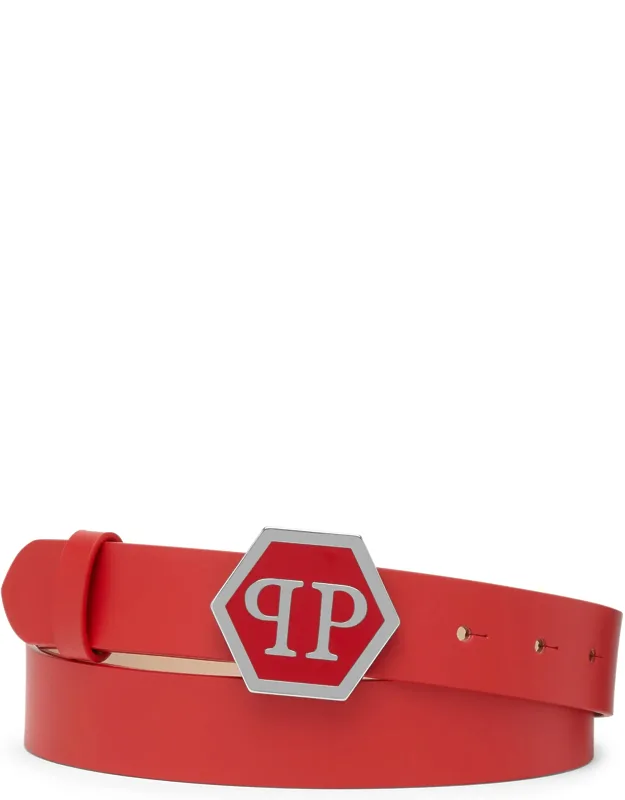 Leather Belt Hexagons