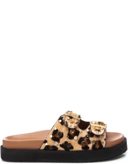 Carmela Leather Fashion Footbed Sandals