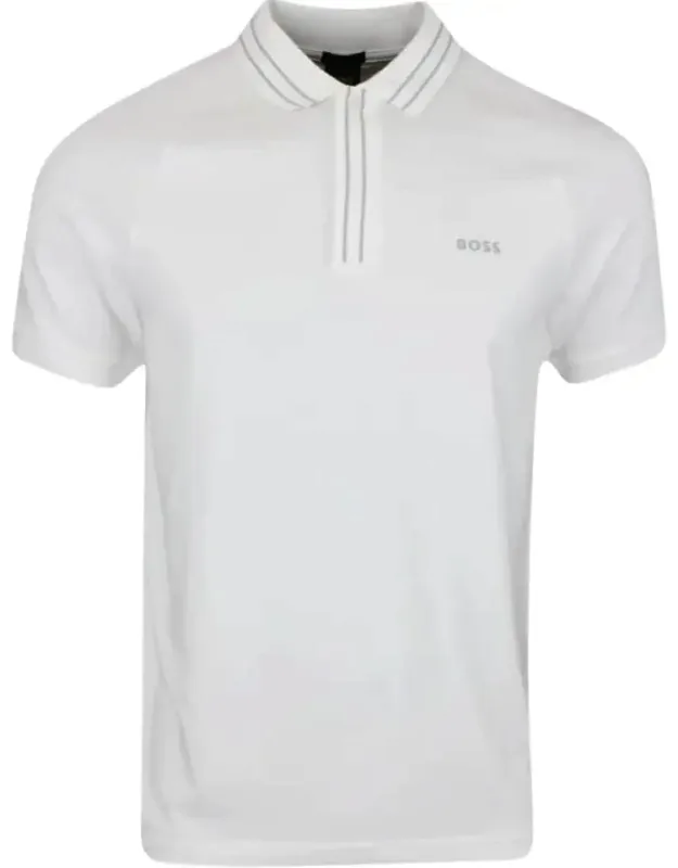 Paule 2 Slim Fit Cotton Polo T-shirt W/ Gray Stripes