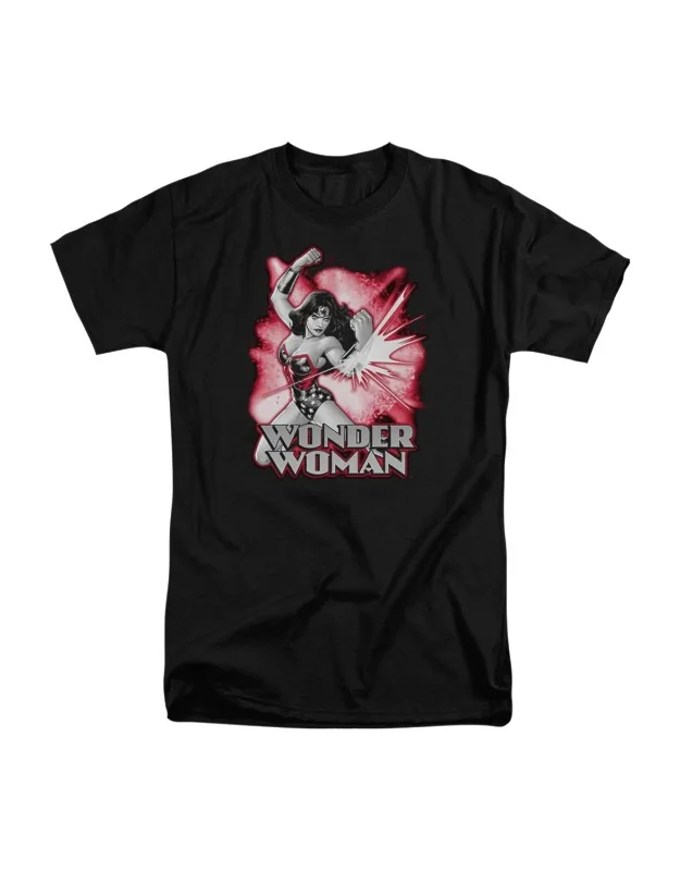 Justice League Of America Wonder Woman Short Sleeve Tee - 100% Cotton, Officially Licensed