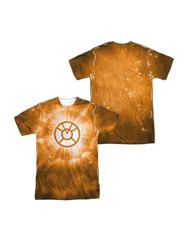 Orange Energy Front/back Print Short Sleeve Crew Tee
