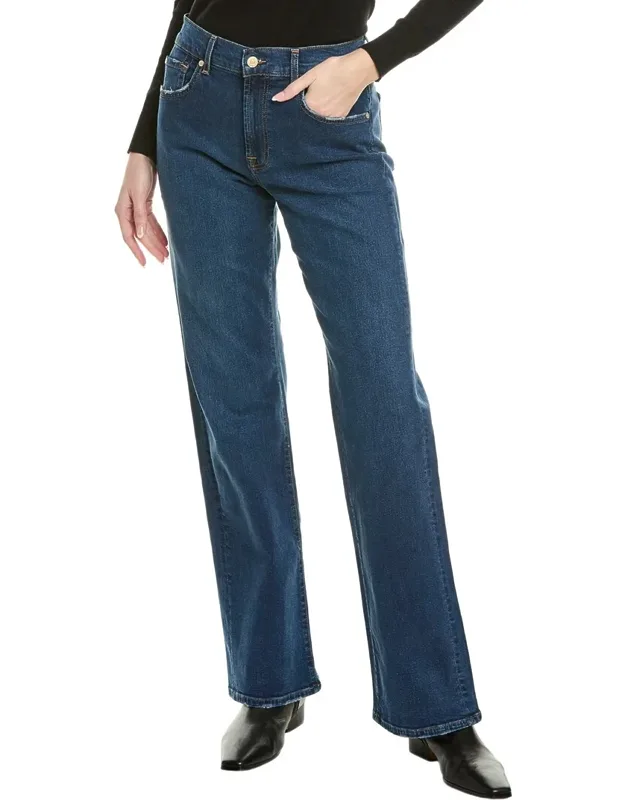 Tess Trouser With Distressed Trim And Classic Five-pocket Style