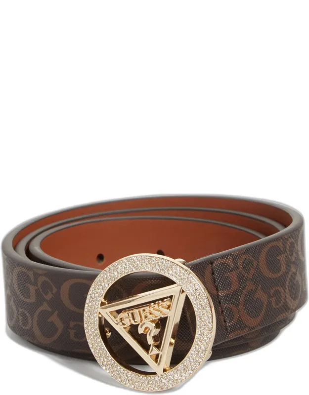 Sparkle Buckle Logo Belt