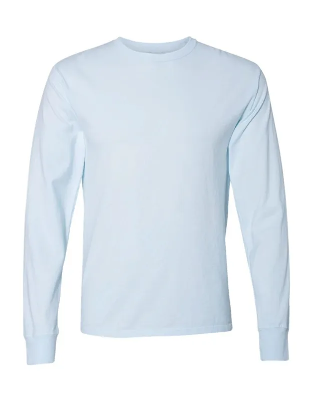 Comfortwash Long Sleeve T-shirt, 100% Ringspun Cotton, Double-needle Coverstitched
