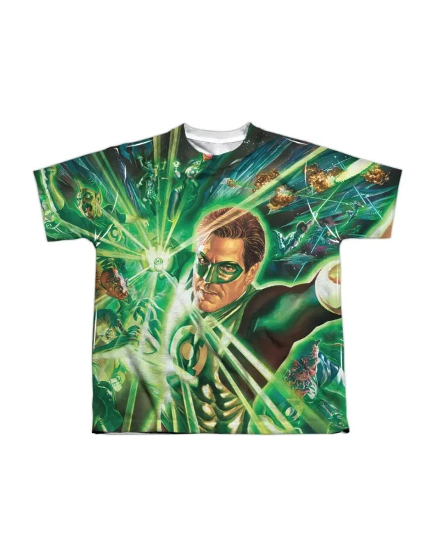 Green Lantern Burst Short Sleeve Poly Crew Tee - Stylish For Everyday Wear
