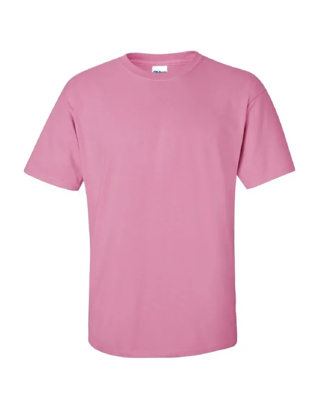 Ultra Cotton Short Sleeve T-shirt With Seamless Double-needle Collar And Taped Neck