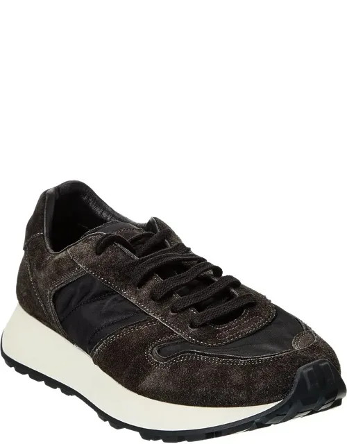 Track 76 Nylon & Leather Sneakers