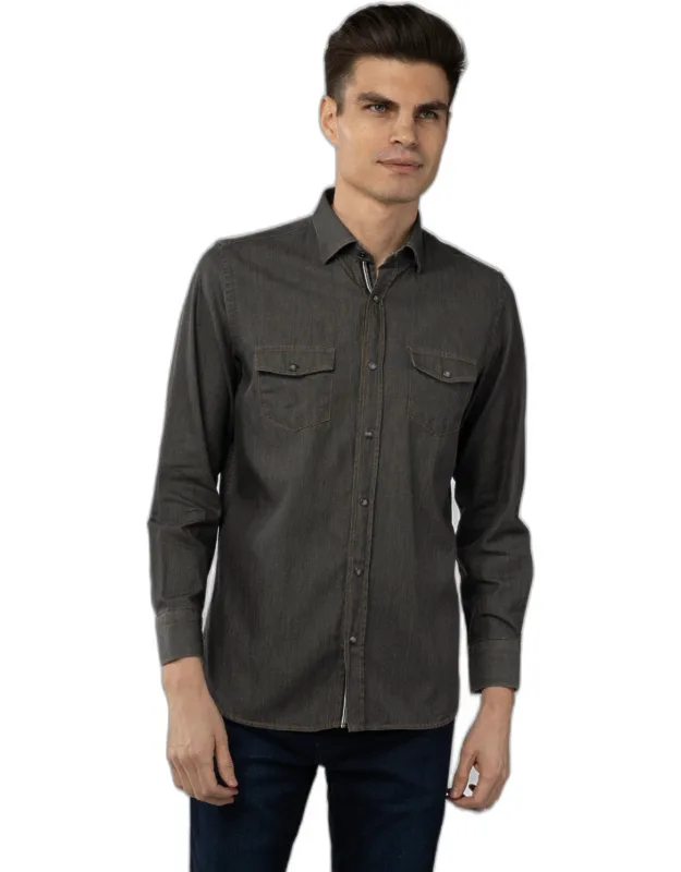 Melange Denim Shirt