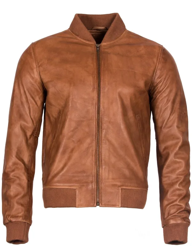 Varsity Classic Leather Bomber Jacket