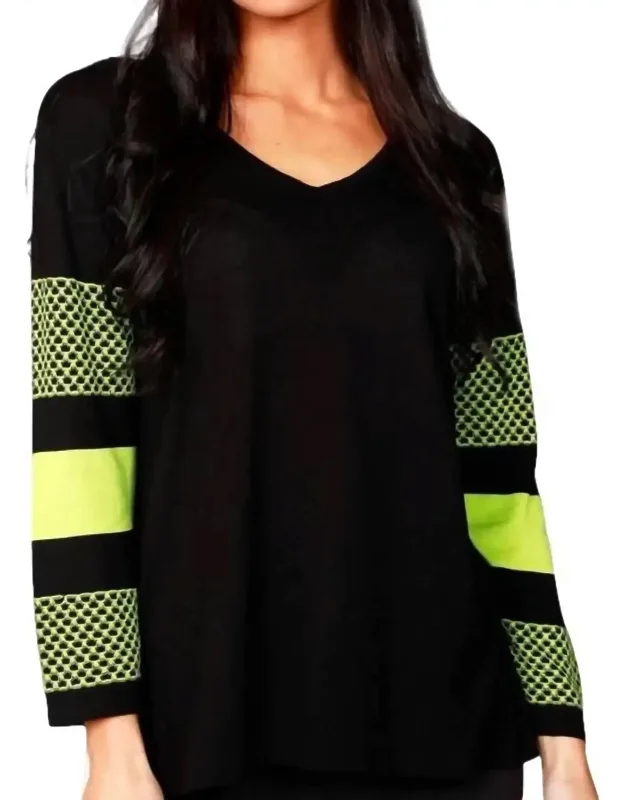 3/4 Sleeve V-neck Sweater