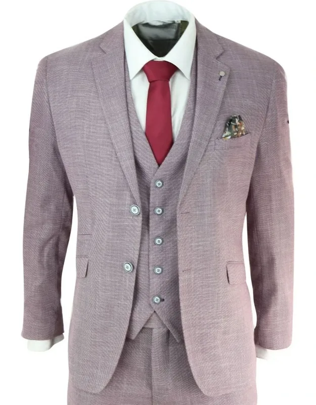 3 Piece Linen Summer Spring Classic Suit