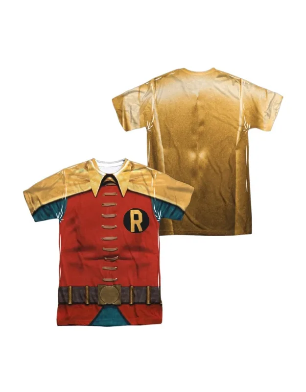 Batman Classic Tv Robin Costume Short Sleeve Poly Crew Tee