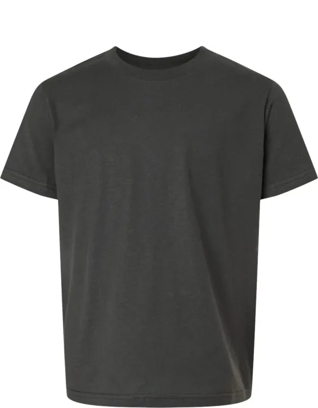 Tultex Youth Fine Jersey T-shirt - Pre-shrunk 100% Ringspun Cotton, Double-needle Stitching