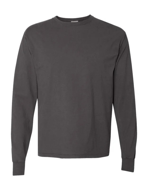 Comfortwash Long Sleeve T-shirt, 100% Ringspun Cotton, Double-needle Coverstitched