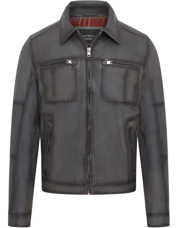 Classic Leather Biker Jacket