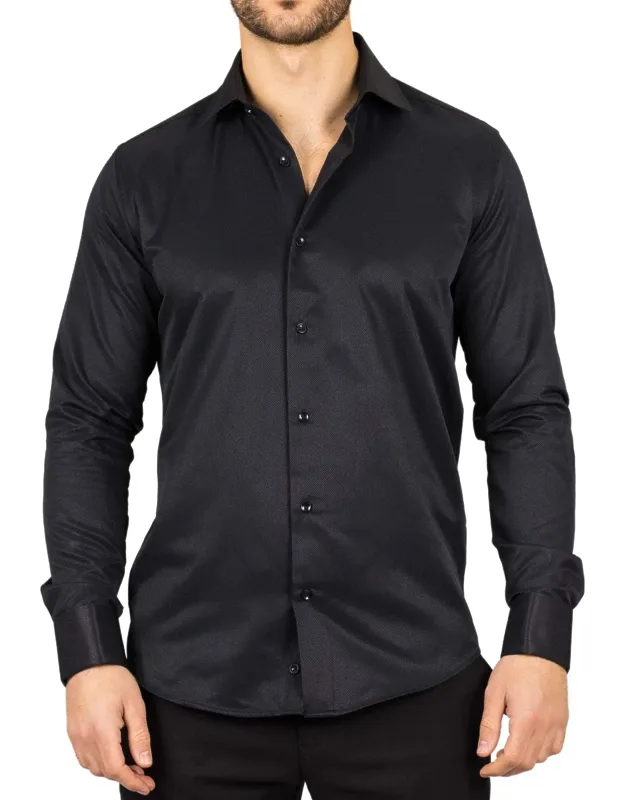 Long Sleeve Regular Fit Double Cuff Twill Oxford Shirt