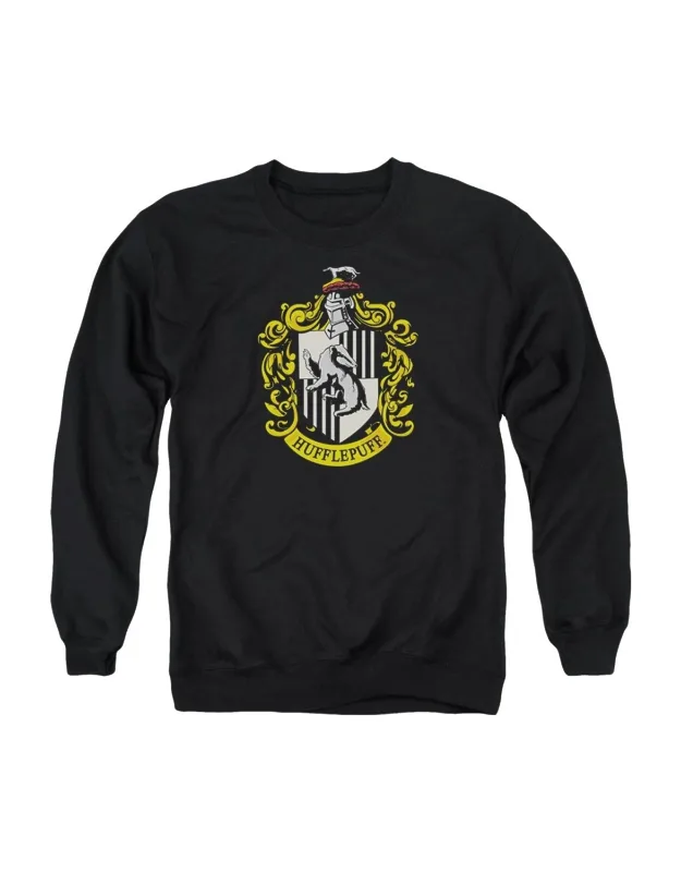 Harry Potter Hufflepuff Crest Sweatshirt - 50% Cotton, 50% Polyester