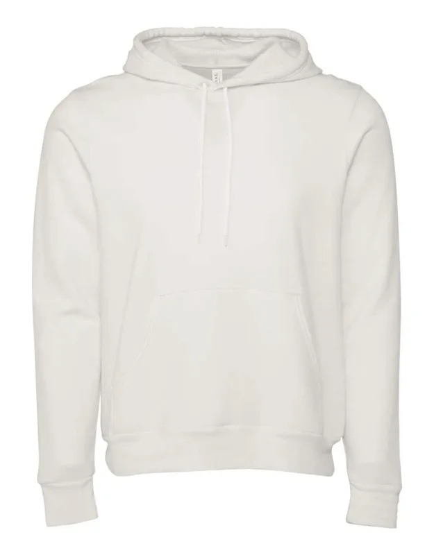 Sponge Fleece Hoodie With Pouch Pocket And Ribbed Cuffs