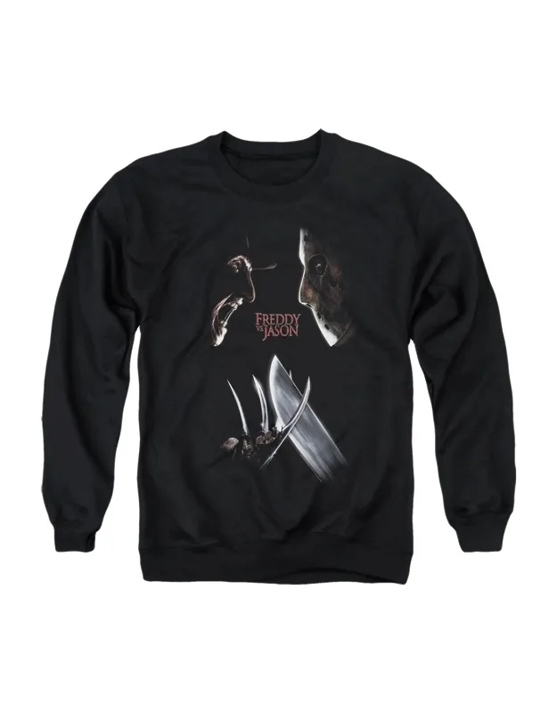 Freddy Vs Jason Face Off Crewneck Sweatshirt