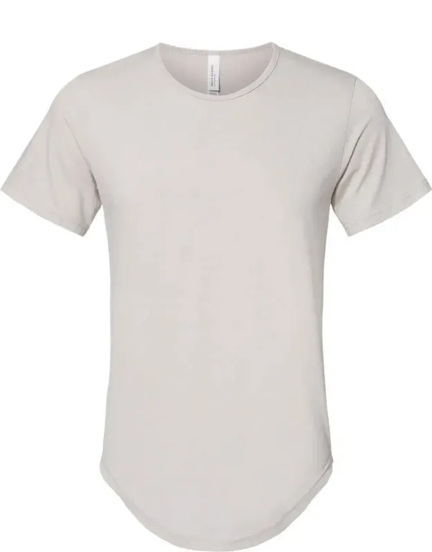 Jersey Curved Hem Tee, 100% Airlume Combed Cotton, Tear Away Label