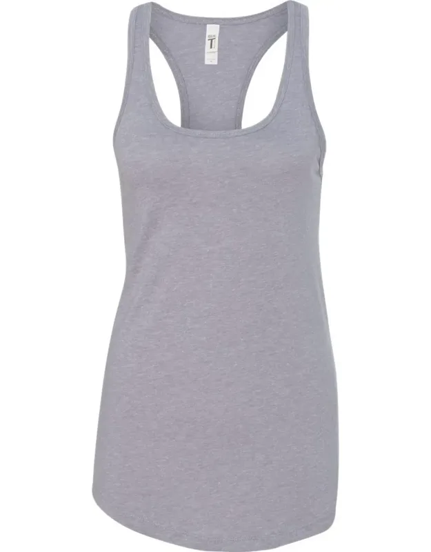 Next Level Ideal Racerback Tank With Curved Hem And Tear Away Label