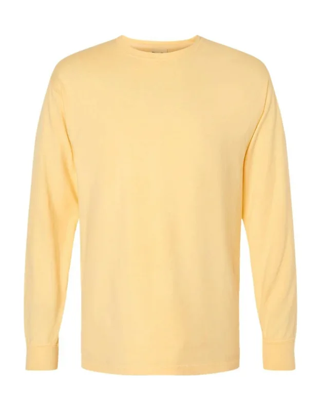 Comfortwash Long Sleeve T-shirt, 100% Ringspun Cotton, Double-needle Coverstitched