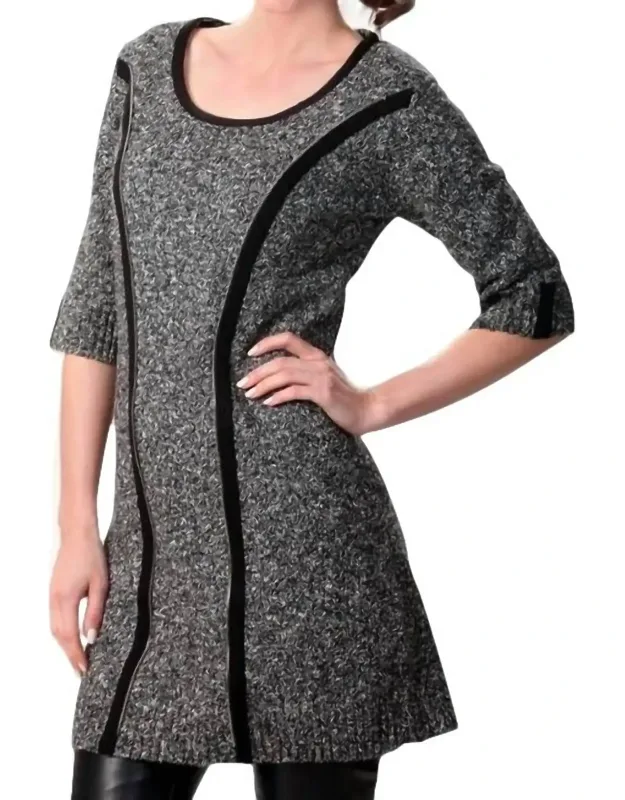 Boucle-knit Stripe Dress
