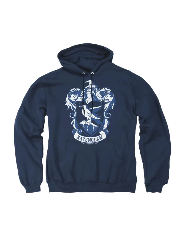 Harry Potter Ravenclaw Crest Adult Pull Over Hoodie - Stylish For Everyday Wear, 50% Cotton And 50% Polyester
