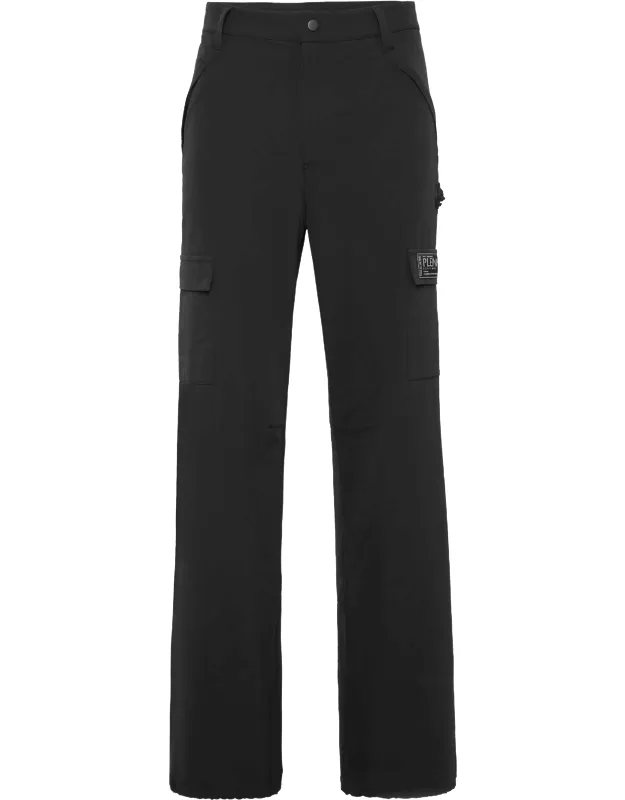 Technical Nylon Loose Fit Cargo Trousers