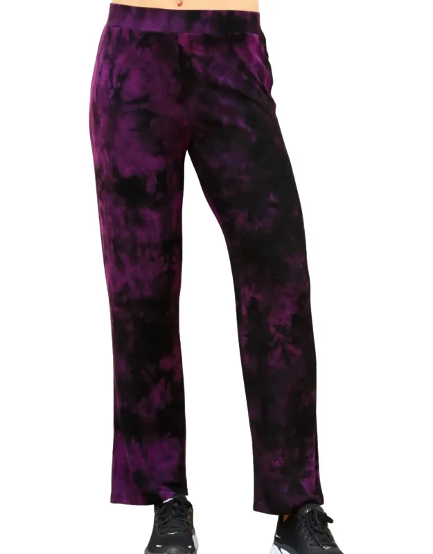 Marble Wash Lounge Pant - Tailored Fit, Elastic Waistline