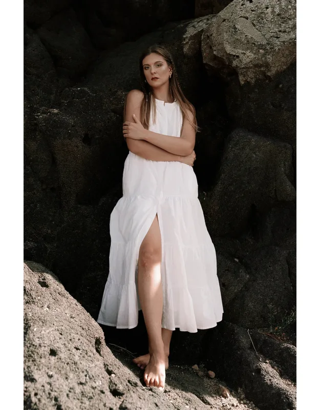 Embroidered Tiered Maxi Dress