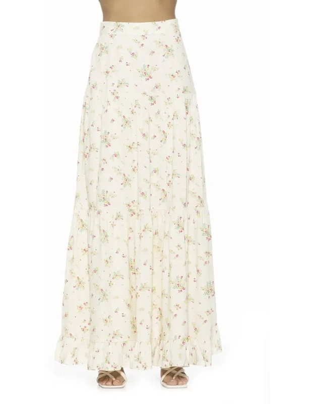 Halima Skirt With Ruffle Hem And Tiered Design