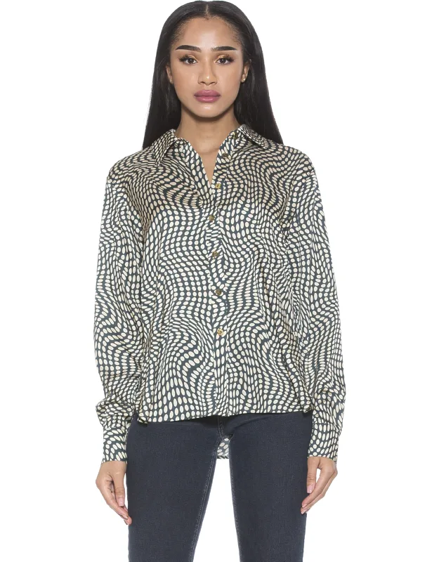 Rylin Blouse - Soft And Silky Top With Golden Buttons