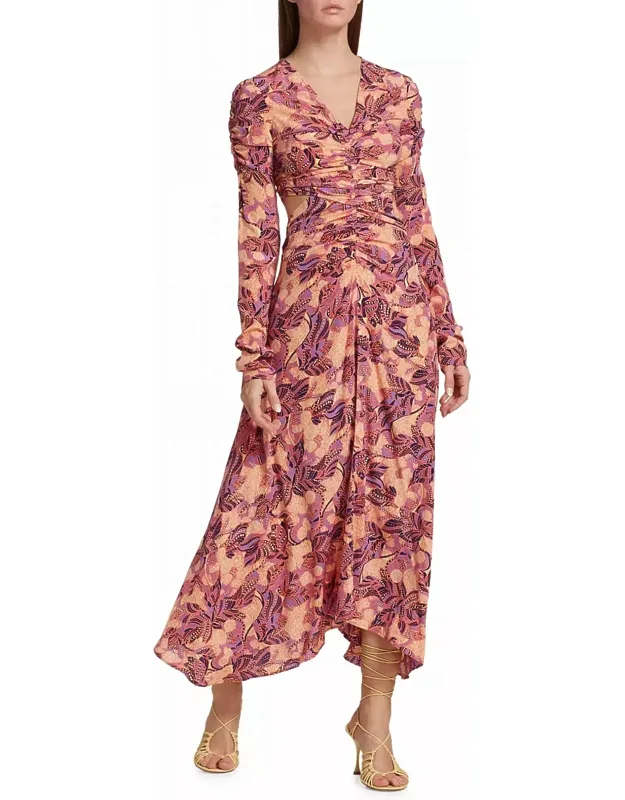 Cut Out Back Maxi Floral Dress