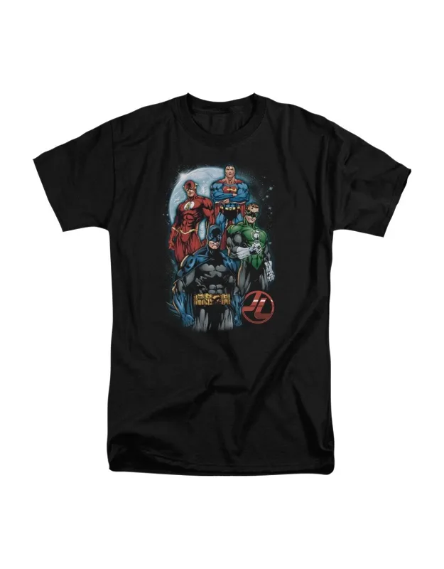 Justice League Of America The Four Short Sleeve Tall Tee - 100% Cotton, Officially Licensed