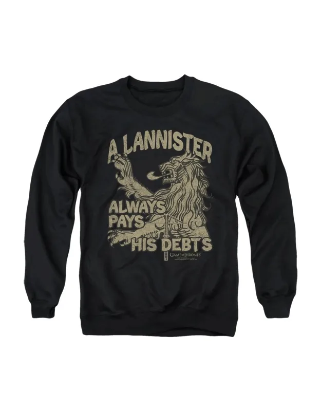 Game Of Thrones Debts Crewneck Sweatshirt