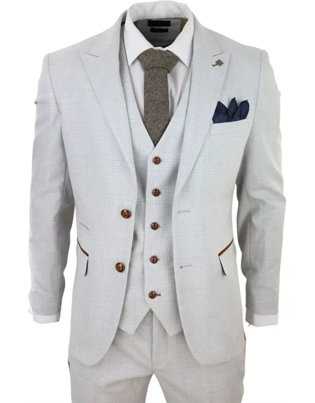 3 Piece Tweed Check Suit