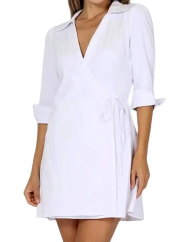 Wrap Side Tie Mini Dress