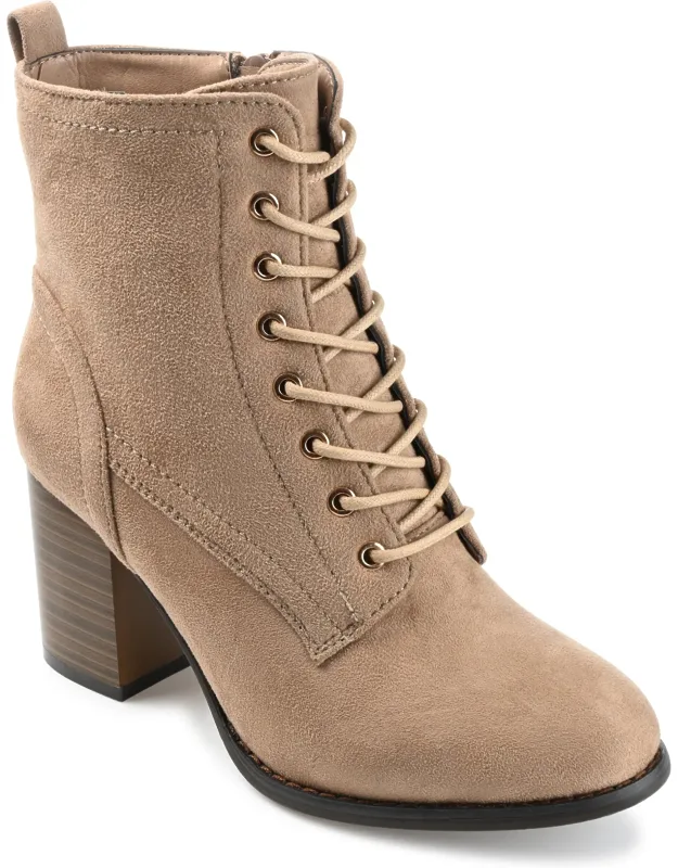 Journee Collection Baylor Bootie With Chunky Stacked High Heels And 2 3/4-inch Heel Height
